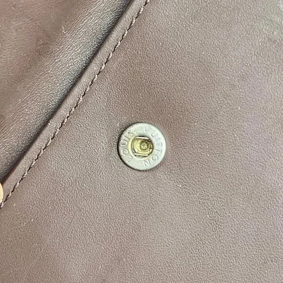 Louis Vuitton Epi Porte Monnaie Elastic Trifold Wallet Brown Leather Card Holder - Picture 9 of 14